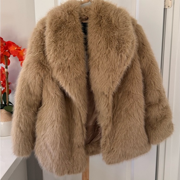 Dynamite Clothing Faux Fur Midi Jacket - Picture 2 of 3